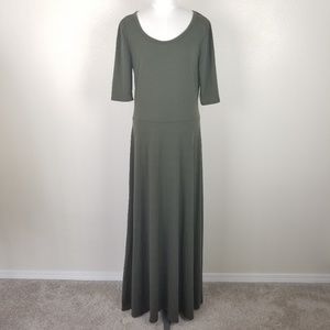 Lularoe Olive Green Ana Maxi Dress XL